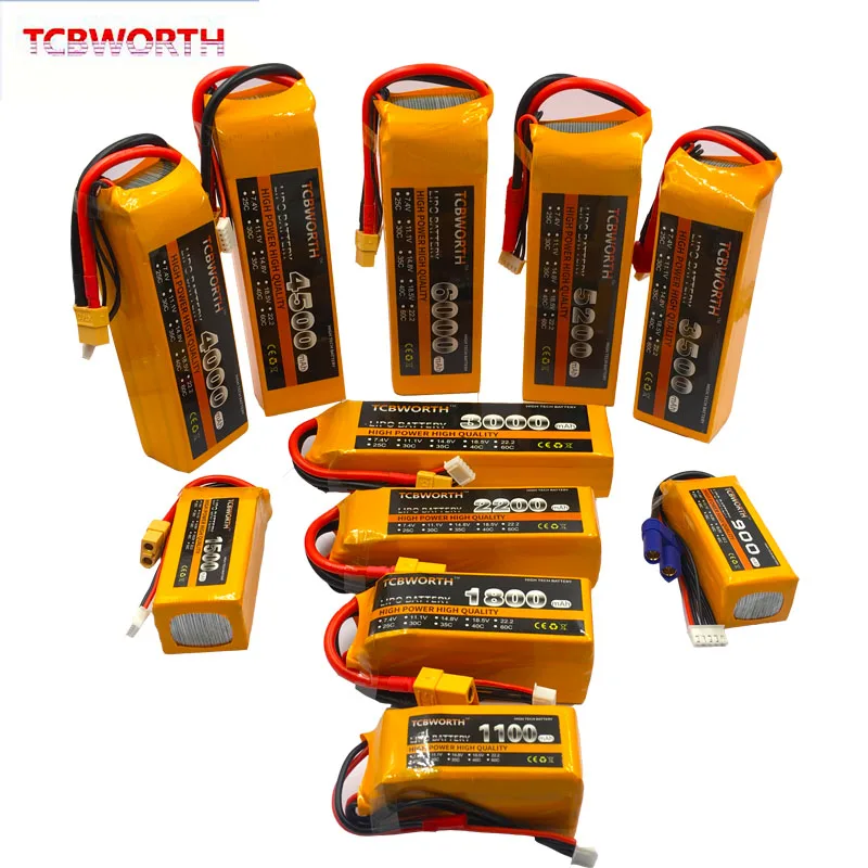 

RC Toys LiPo Battery 4S 14.8V 2200 2800 3000 3500 4000 5000mAh 6000mAh 30C 40C For RC Aircraft Helicopter Quadrotor Airplane