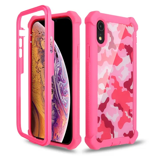 Camouflage Pink Case Высококачественный прозрачный чехол для телефона для coque iPhone XS Max XR X 6S 7 8 Plus, Гибридный Прочный противоударный защитный чехол для Doom, чехол s - Цвет: Camouflage Pink Case