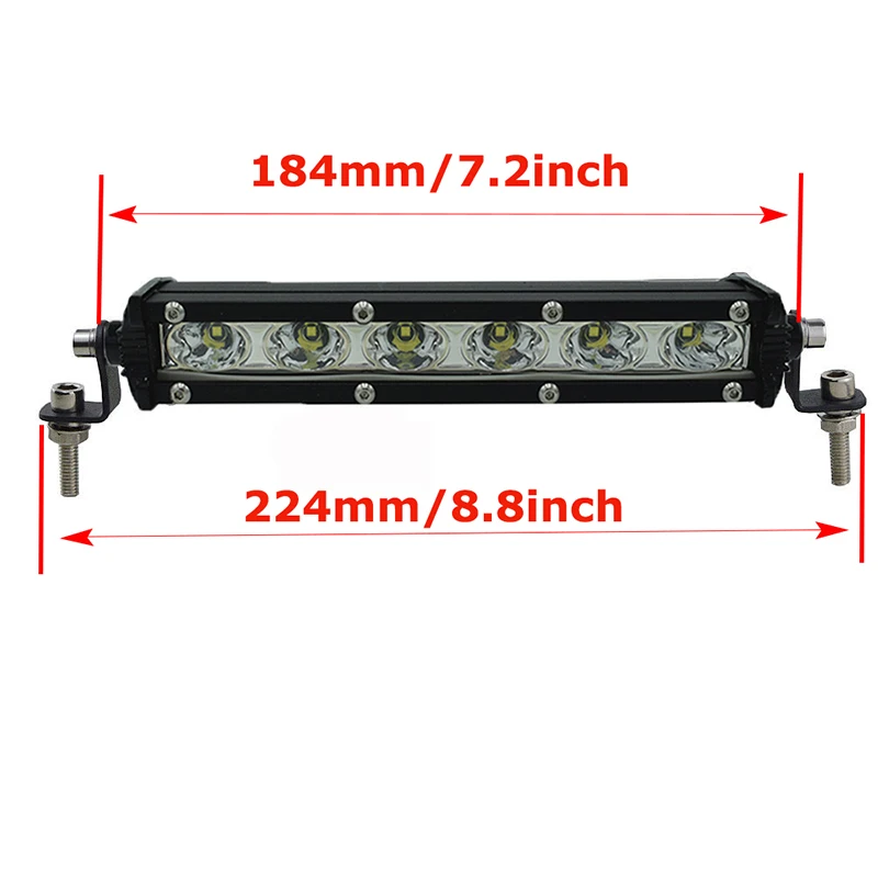 7inch 30W Spot Светодиодный светильник бар 7/13/20/25/32/38 дюймов прямые синтетические волосы тонкий светодиодный рабочий светильник внедорожный фар дальнего света 4X4 для внедорожник Грузовик 60 Вт 90 Вт 120 Вт 180 Вт - Цвет: 7inch 30W Spot