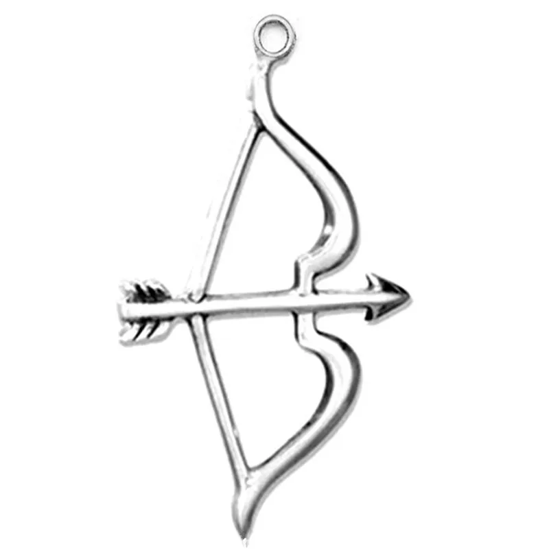 100 шт./Лот сплав материал античное серебряное покрытие лук со стрелкой