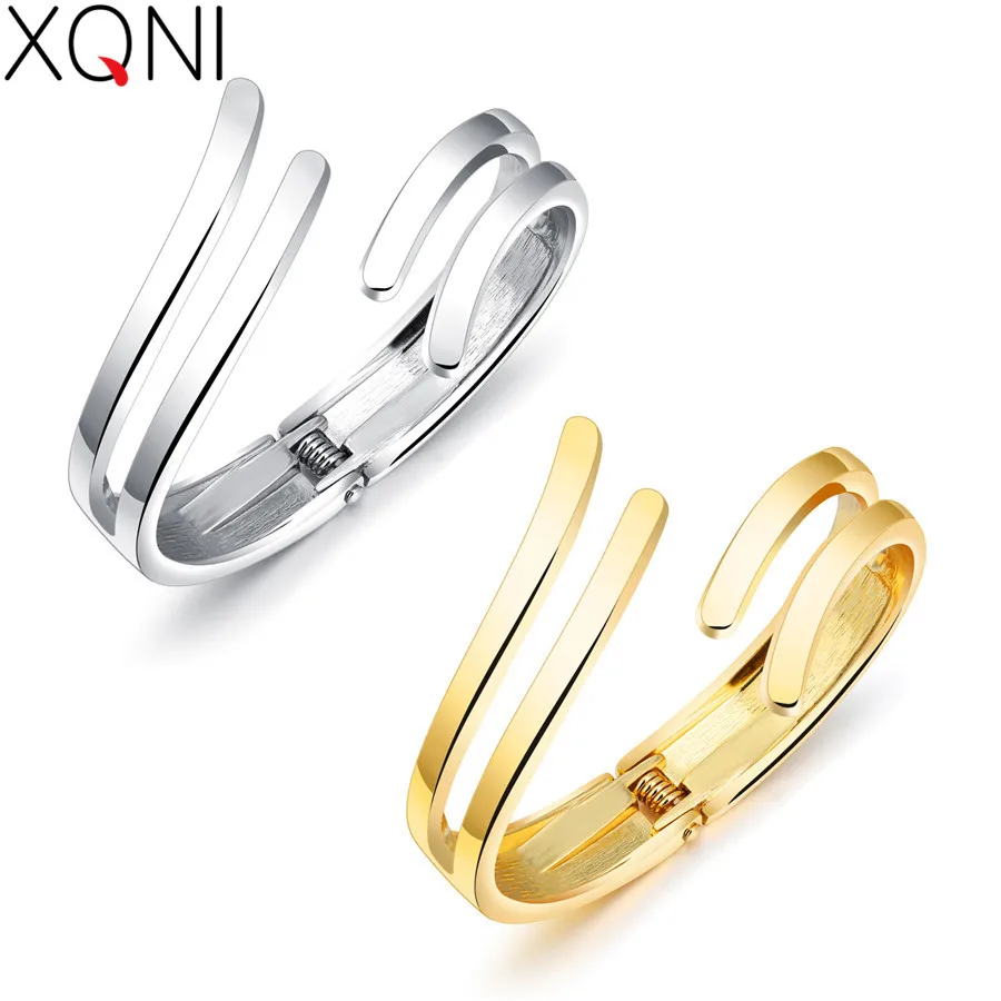 XQNI Occident Style Smooth Opening Bangle Fashion For Women Street Shooting Modeling Accessories Jewelry Birthday Gift | Украшения и
