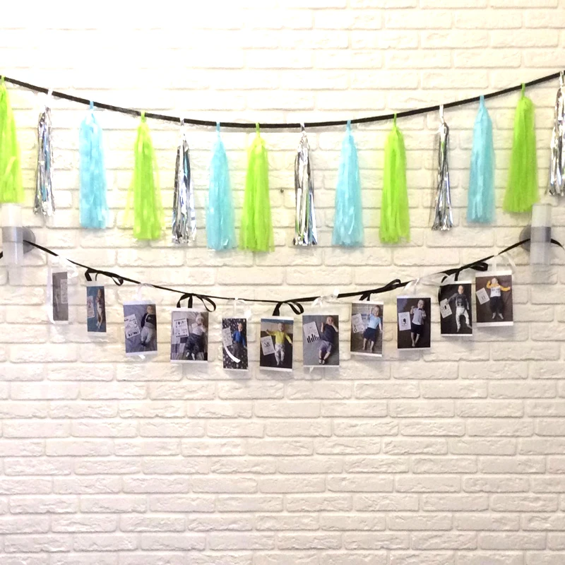 14 дюймовая гирлянда с кисточками из папиросной бумаги бумажные цветы для