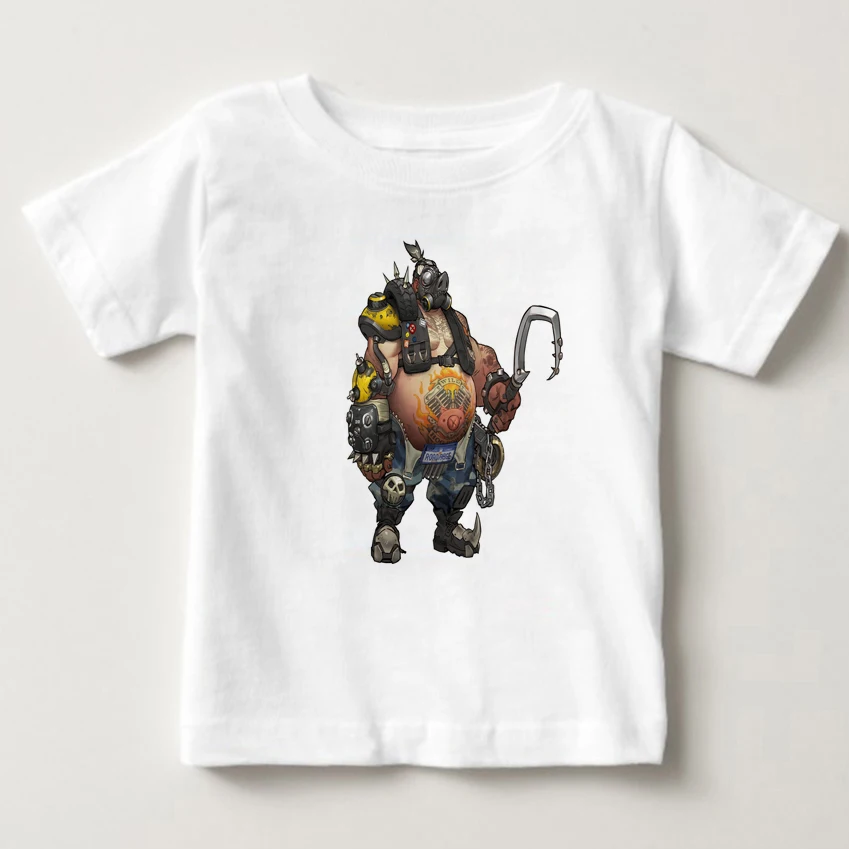 Футболка с часами детская футболка для малышей D.va Reaper Genji Hanzo SOLDIER76 Mercy Tracer Lucio 2020