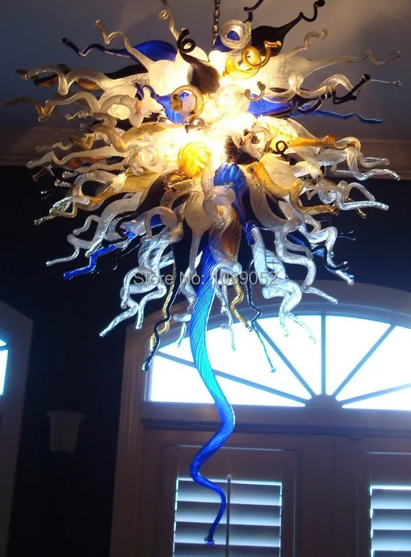 

Free Shipping Fancy Lamp Modern Multi Colored Blown Glass Chandelier