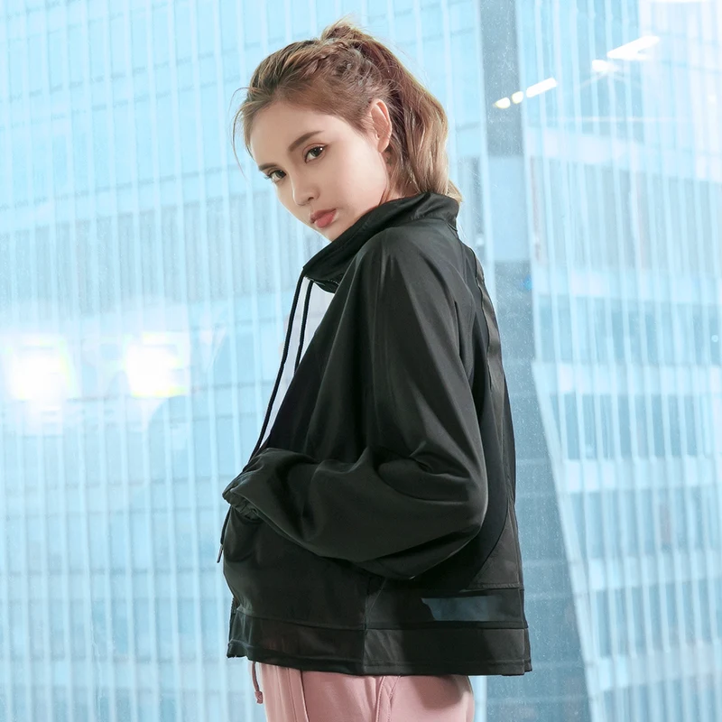 Женская спортивная куртка на молнии JINXIUSHIRT с капюшоном градиентным цветом для