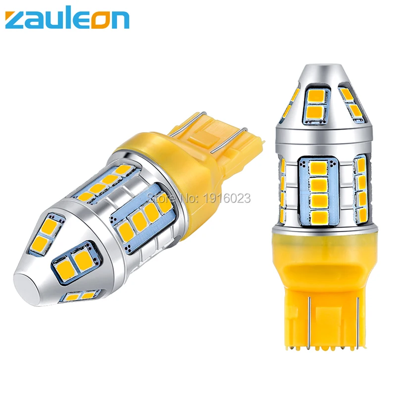 Zauleon 2 шт. Янтарный светодиодный указатель поворота светильник T20 7443 580 W21/5 Вт 7440 WY21W