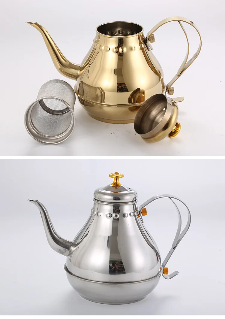 1.8L/1.2L чайник из нержавеющей стали золотой серебряный чайник с фильтром сетевой кухонный вареный черный и зеленый чай пуэр напиток водонагреватель