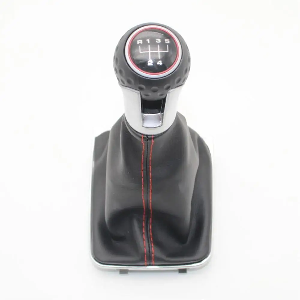Для VW Golf 7 A7 MK7 для GTI GTD 2013 автомобиля 5 Скорость автомобиля Шестерни переключатель ручки для включения и выключения с кожаные ботинки
