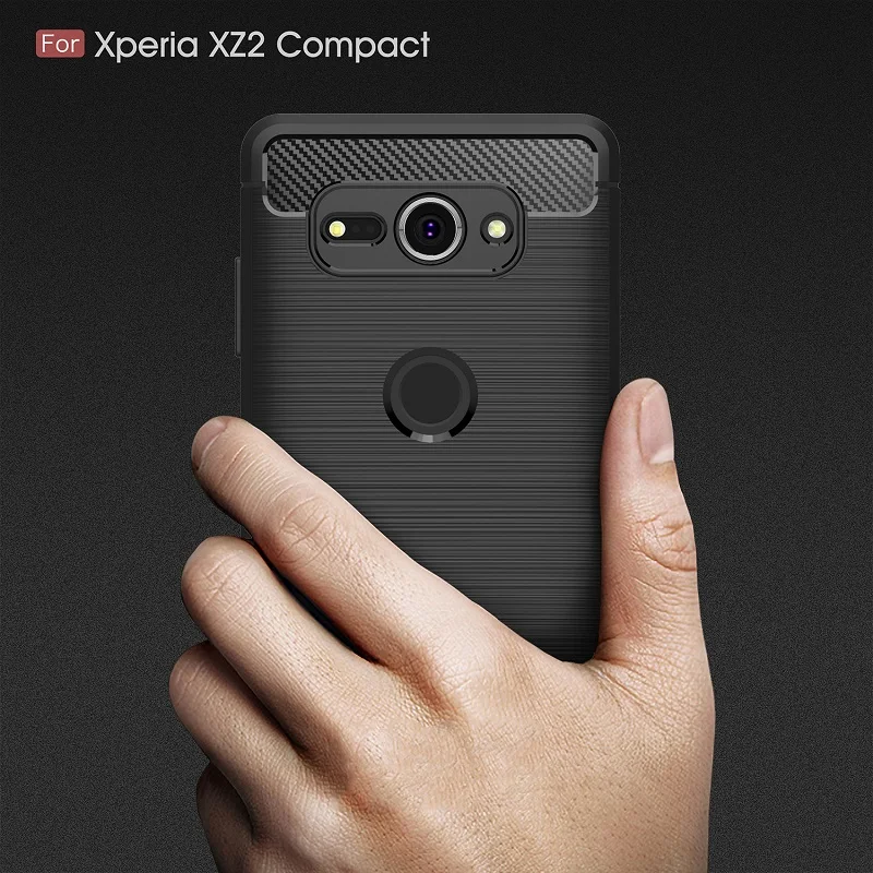 1 шт. телефона Чехол для Sony XZ2 углерода Волокно ТПУ противоударный чехол