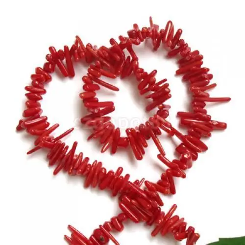 2 нити SPMART 16 дюймов 9-12 мм 65 граммов глубокие красные бамбуковые бусины коралловой