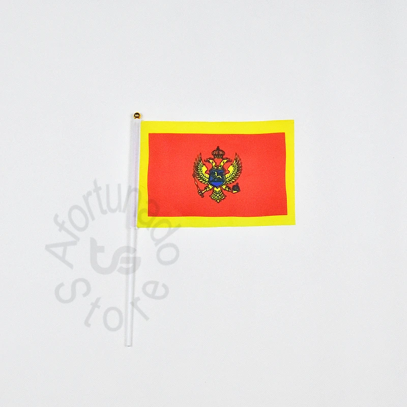 Montenegro 14*21 см флаг баннер ручной развевающийся Национальный для домашнего декора |