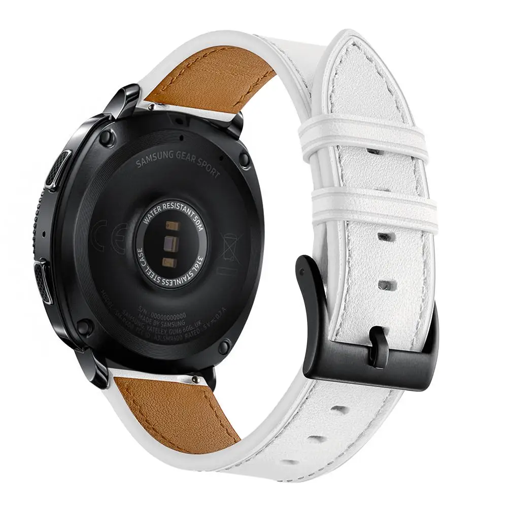 Кожаный умный ремень сменный Браслет кожаный ремешок для samsung gear Sport S4/Garmin Vivoactive 3