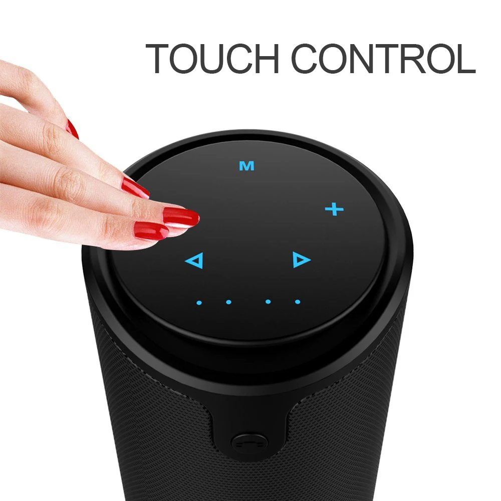 ZEALOT S8 3D стерео портативный Bluetooth динамик беспроводной сабвуфер сенсорное управление TF карта AUX Play с микрофоном