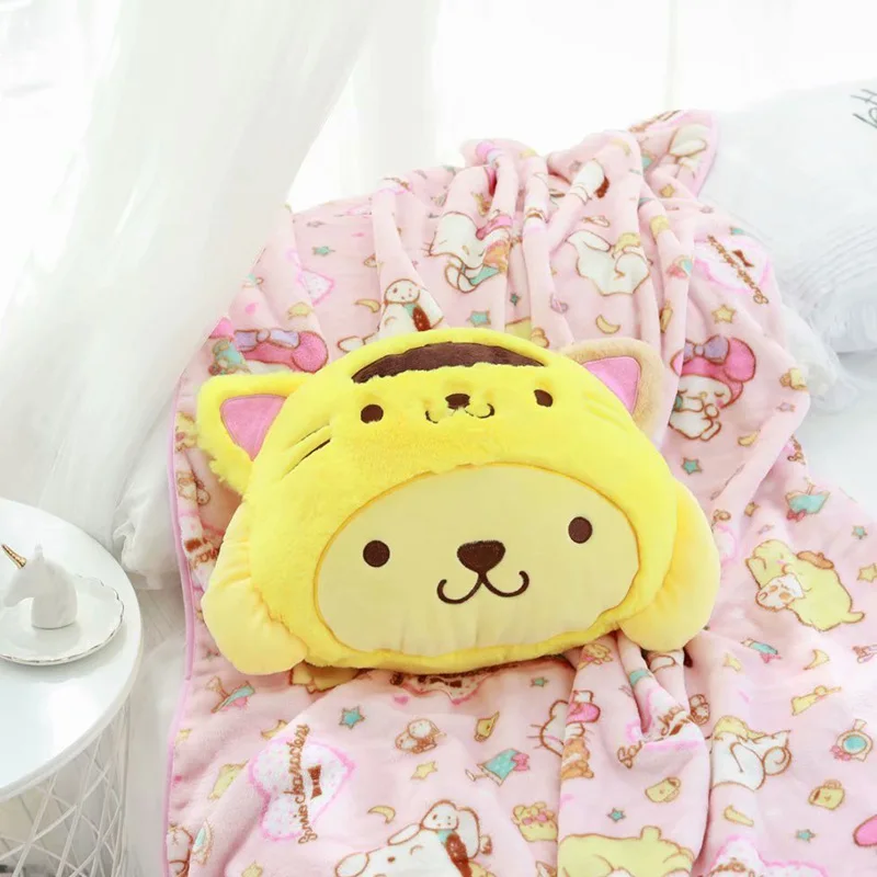 1 шт. 40 см Cinnamoroll пудинг собака Мелодия Близнецы Звезда Мягкая плюшевая подушка+ Коралловое бархатное одеяло мягкая игрушка романтический подарок