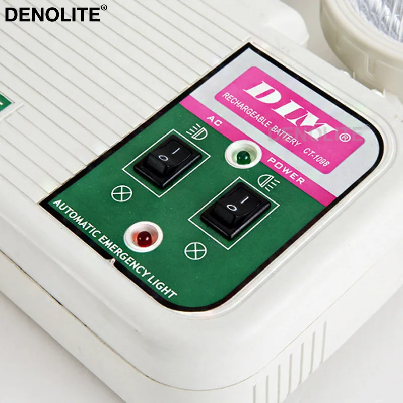 DENOLITE перезаряжаемый светодиодный аварийный светильник с двумя головками, 3 Вт, не поддерживаемый двойной Точечный светильник, время работы 2 часа