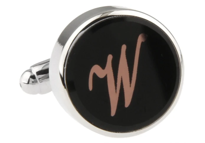 Мужские Запонки Sunnylink серебристые золотые черные запонки с надписью L1083 16 мм N O P Q R