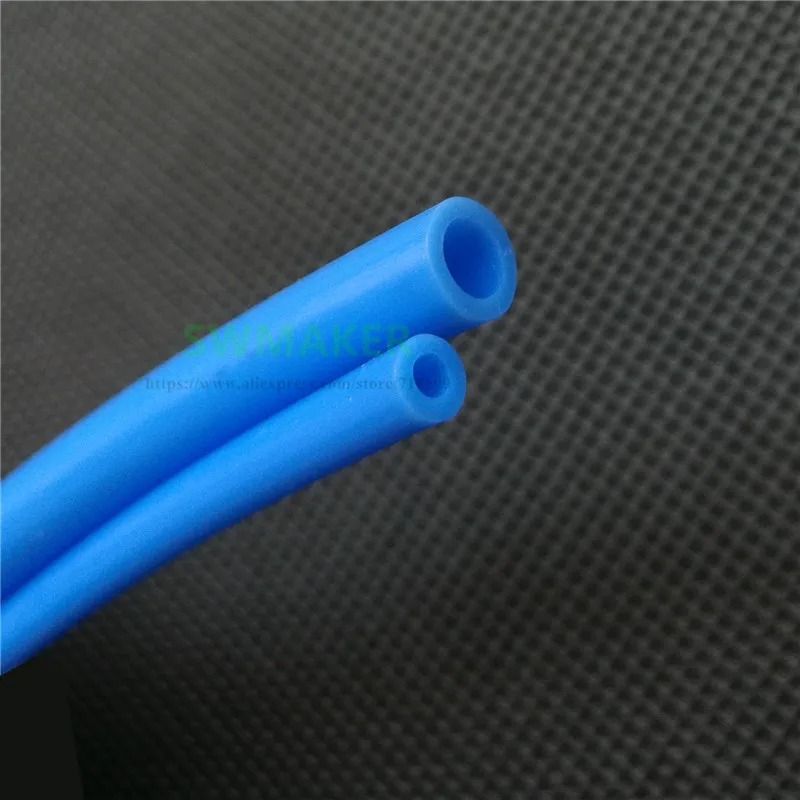 Синий и красный цвета красочные PTFE трубка, тефлон трубы 1,75 мм/3 мм 2*4 мм 4*6 мм для repRap росток J-головки Hotend Боуден экструдера 3D-принтеры Запчасти