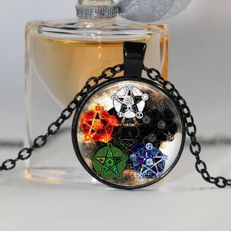 Элементы пентаграммы подвеска в стиле Викки ожерелье Wiccan ювелирные изделия