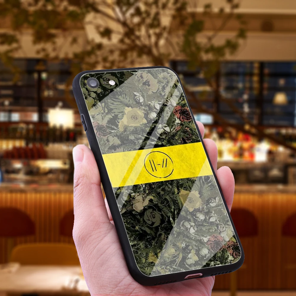 WEBBEDEPP Twenty One Pilots 21 Tempered Glass Phone Case for Apple iPhone Xr Xs Max X or 10 8 7 6 6S Plus 5 5S SE |