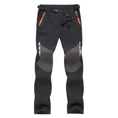 black Outdoor Summer Mens Travel Pants Quick Dry Women Fishing Water Proof Hiking Pants Elastic Slim Climbing Trekking Sports Trousers - Цвет: black
