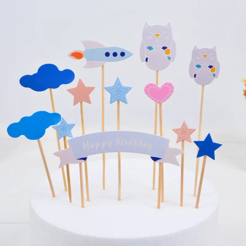 200sets/lot happy birthday cake decoration items kids party supplies decorating tools | Дом и сад