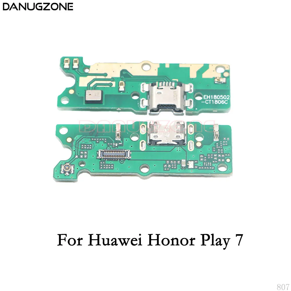 10 шт./лот для Huawei Honor Play 7 7A 7X USB зарядная док-станция Разъем Порт плата зарядки