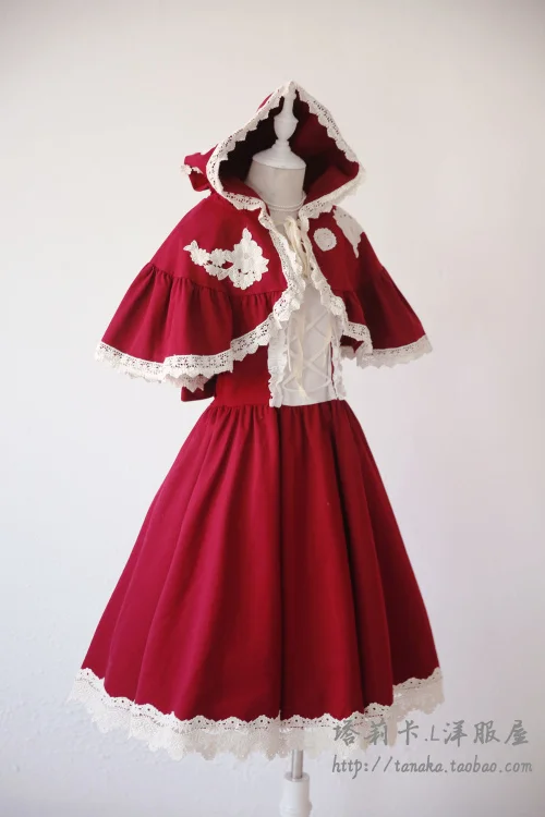 Японское платье в стиле девушки Мори винно-красного цвета элегантное женское