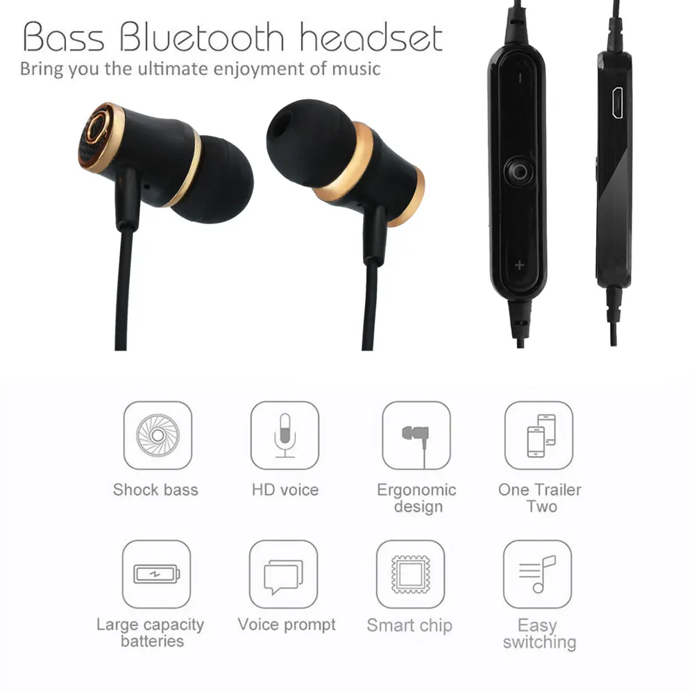 Мини Портативный беспроводной Bluetooth 4,1 стерео гарнитура громкой связи Наушники вакуумные наушники с микрофоном