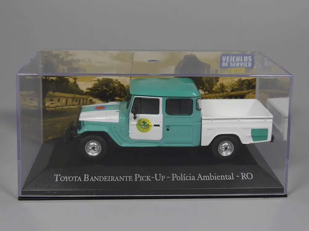 Авто ИНН-ixo 1:43 Тойота Land Cruiser Bandeirante pick up policia ambiental литой модельный автомобиль