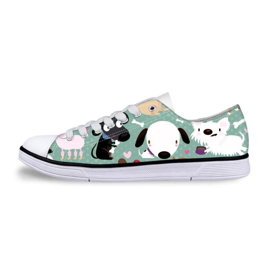 2021 Bulldog Printing Fashion Design Women Canvas Vulcanize Shoes Classic Low Style Leisure Dog Pattern Woman Shoe | Обувь