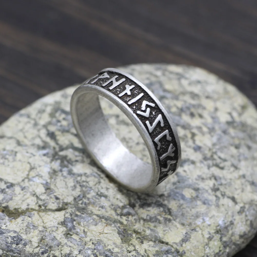 Скандинавский кельтский язычник большой Футарк скандинавский Руна|rune ring|ring
