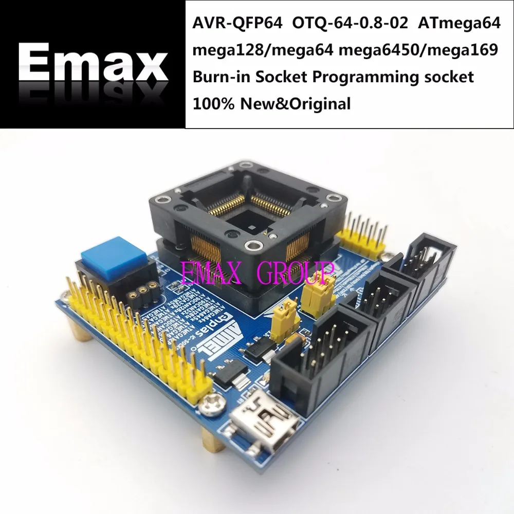 AVR QFP64 OTQ 64 0.8 02 ATmega64 mega128/mega64 mega6450/mega169 гореть в программирования сокет сиденье