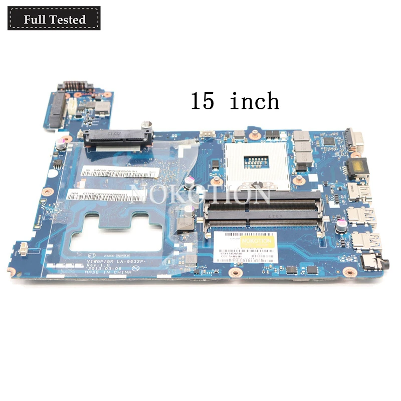

Материнская плата NOKOTION VIWGP GR LA-9632P для ноутбука lenovo G500 15 дюймов, HM76 SLJ8E, чипсест DDR3