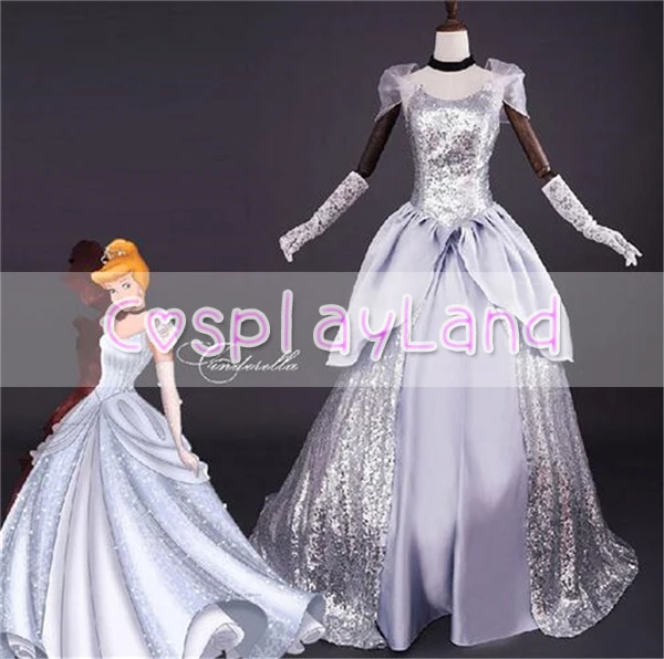 Платье принцессы Золушки взрослые костюмы на Хэллоуин для женщин Роскошные