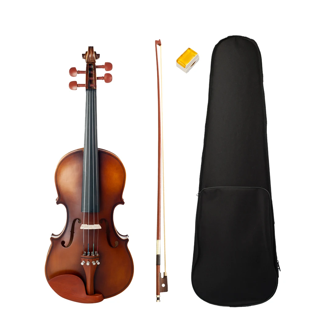 

4/4 Size Violin with Bow Rosin Case Bag for Orchestral Band Musical Instrument Gift for Beginner Music Lover and Violinist