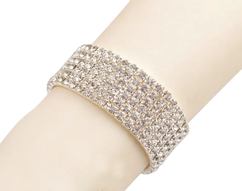 2 шт прозрачный Кристальный горный хрусталь растягивающийся браслет Свадебный |