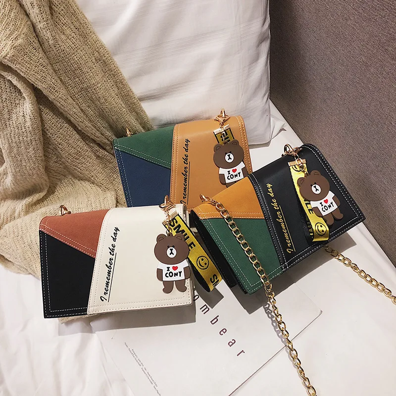Small Bag For Women 2019 Handbags New Fashion Chain Ladies Crossbody Bags Bear Flap Shoulder CUMYKA | Багаж и сумки