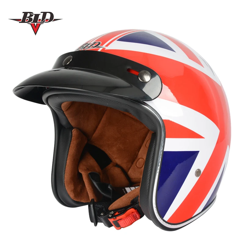 Мото rcycle шлем jet винтажный с открытым лицом Ретро 3/4 половина casco Moto capacete moto queiro