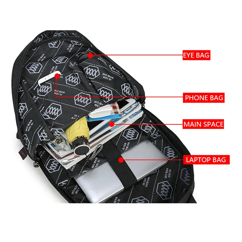 JKBW USB Charging 15.6'' Laptop Backpack Traveling Large Capacity Versatile Utility for Men | Багаж и сумки