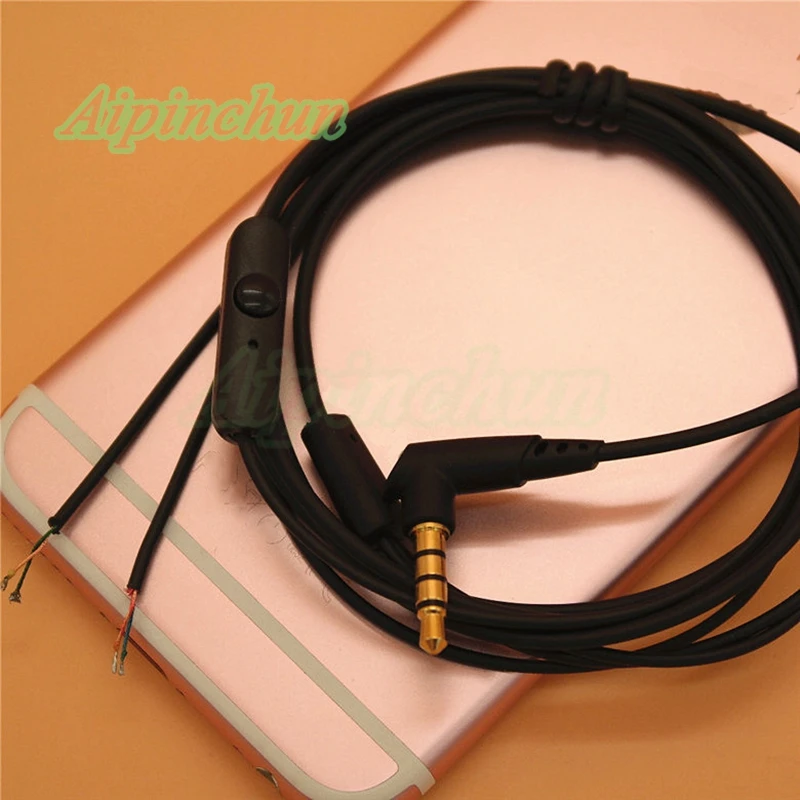 Aipinchun 3 5 мм DIY аудио кабель для наушников с микрофоном запасной провод CTIA Jack 2 цвета