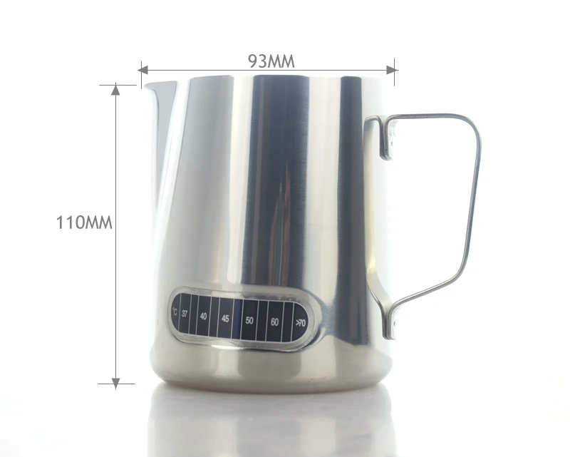 Ecocoffee молочный кувшин из нержавеющей стали молочный эспрессо паровой кувшин с термометром для эспрессо-машин поздно