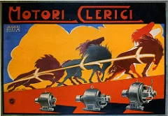 Винтажный рекламный постер Motori Clerici 1910 классические картины на холсте винтажные