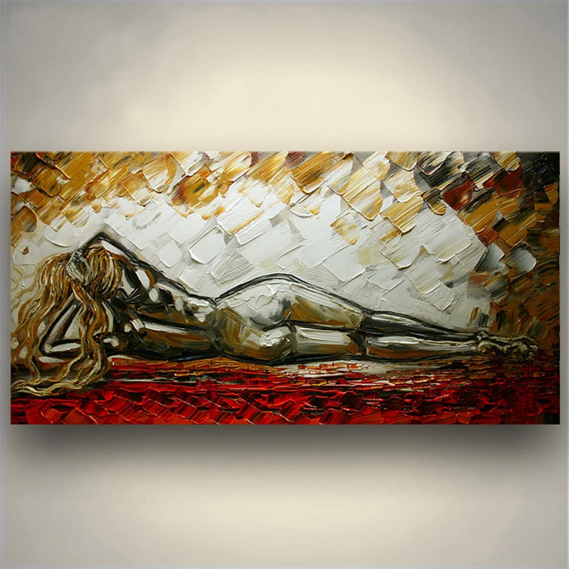 Новинка ручная роспись сексуальная фигура для девочки картина маслом настенная