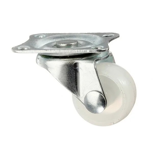 Glyduуниверсальные поворотные ролики 1 дюйм белые полипропиленовые колеса
