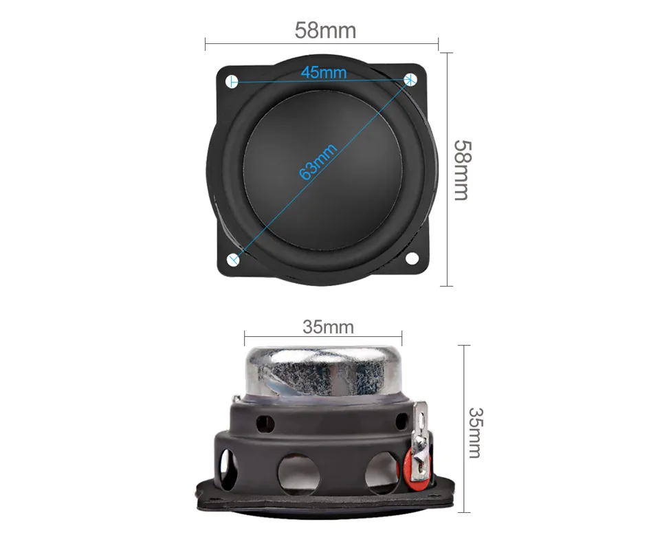AIYIMA 2 шт. 2 дюйма мини аудио портативные колонки 4Ohm 20 Вт полный спектр Bluetooth динамик для DIY домашнего кинотеатра