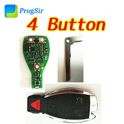 4 Button XHORSE 3 Кнопка 315 МГц 433 МГц Частота сменная VVDI BE Key Pro улучшенная версия для Benz с ключом без ключа XNBZ01CH - Цвет: 4 Button