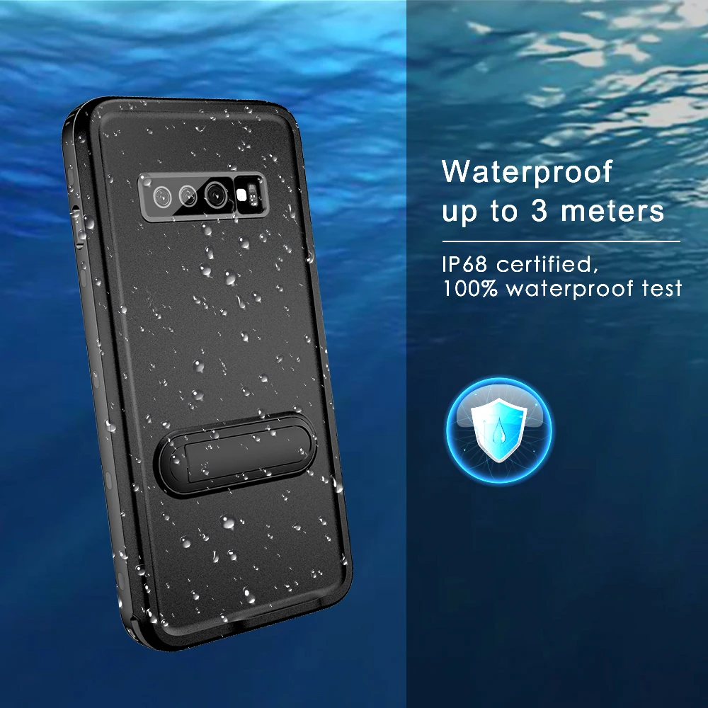 Фото Водонепроницаемый Чехол IP68 для телефона Samsung S10 Plus S8 S9 водонепроницаемые чехлы