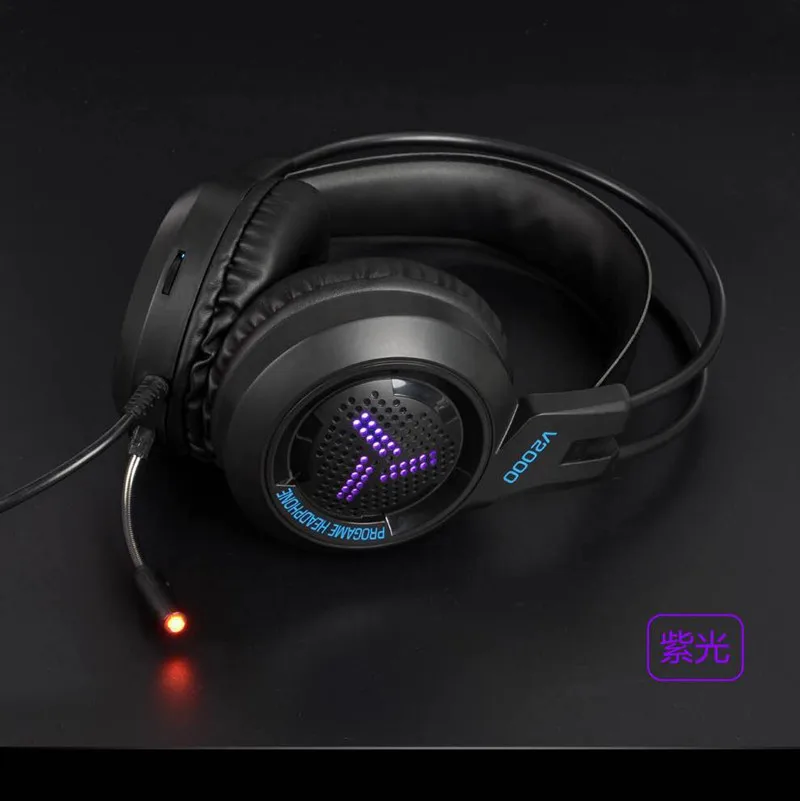 Игровая гарнитура светодиодный музыкальный аудио BigWith Mic игровая для ПК Компьютерная гарнитура 7,1 канал 3,5 мм разъем стерео опционально