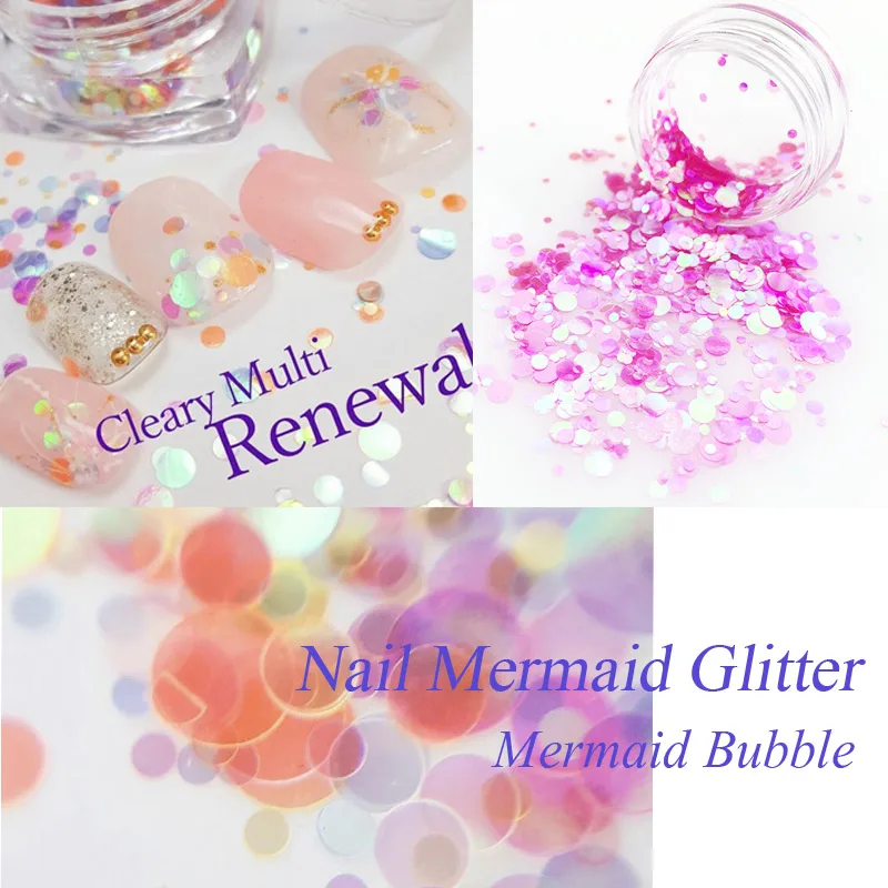 12 коробок Русалка лак для ногтей блестки набор полупрозрачные круглые Блестки