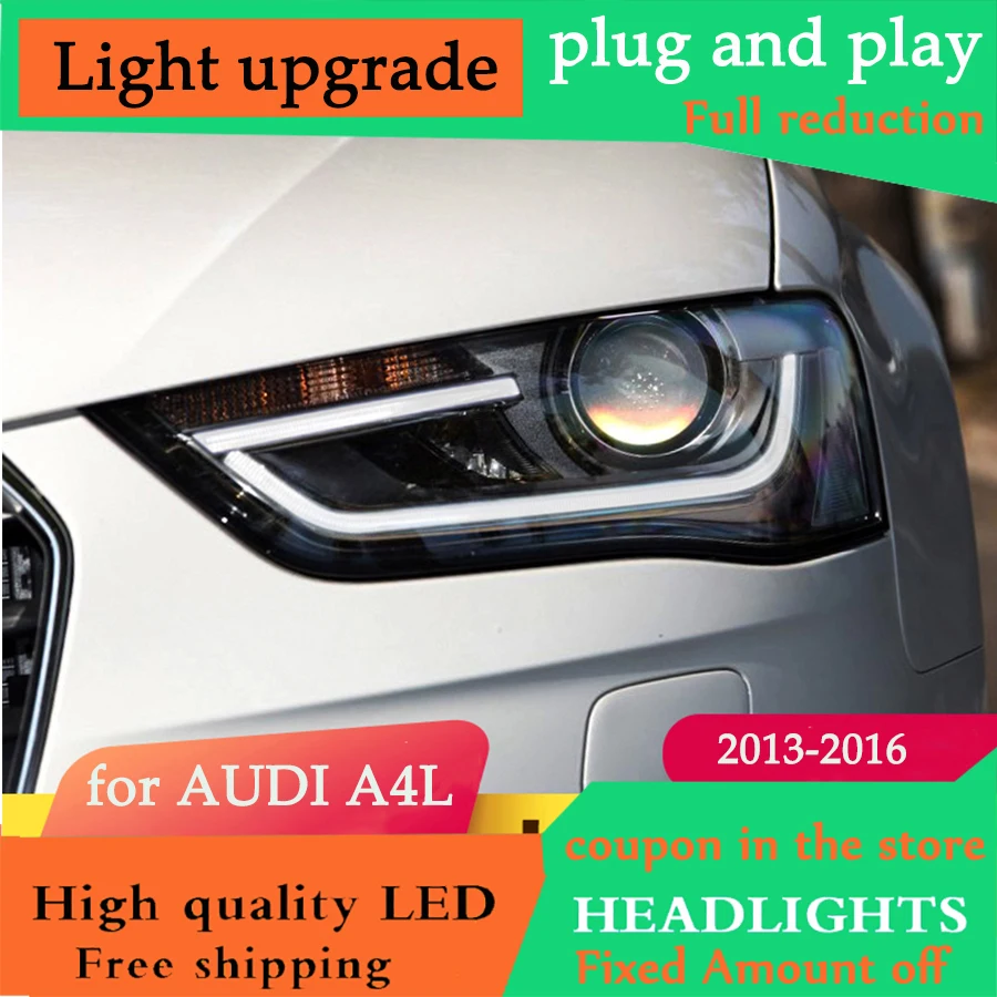 D-YL автомобильный Стайлинг для Audi A4L фары A4 2013-2016 светодиодная фара H7 D2H Hid вариант